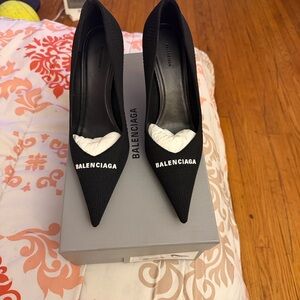 Balenciaga Black Pointed Toe Heels
